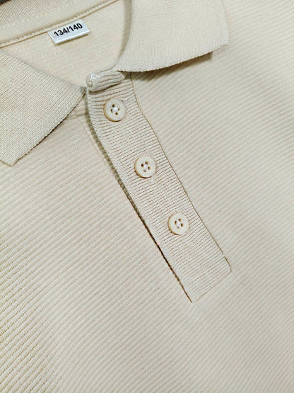 Boys Rib Texture Polo