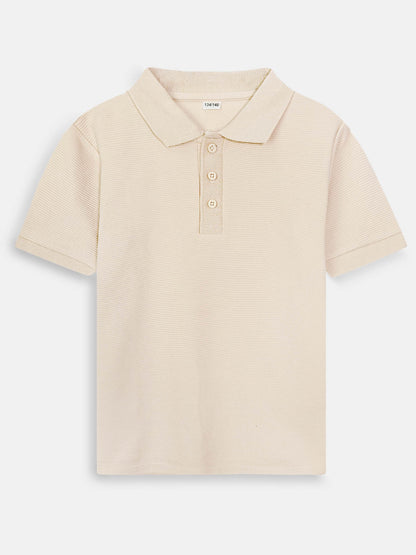 Boys Rib Texture Polo