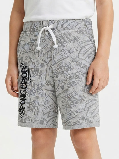 Boys Grey AOP Shorts
