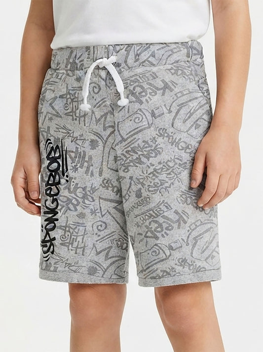Boys Grey AOP Shorts
