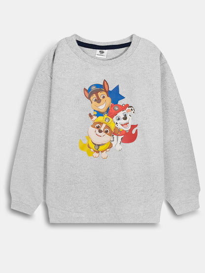 Boys Grey Printed Sweatshirt
