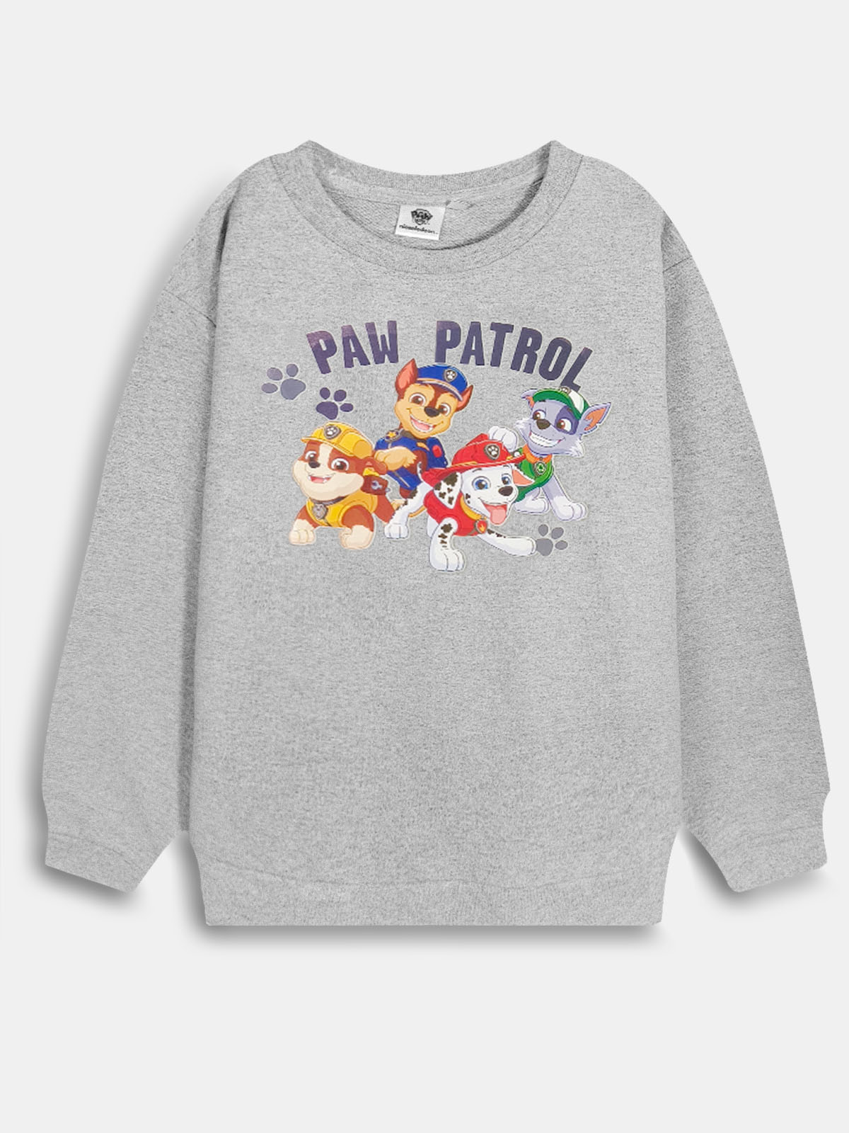 Boys Grey Melange Sweatshirt