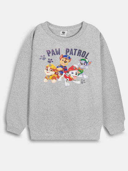 Boys Grey Melange Sweatshirt
