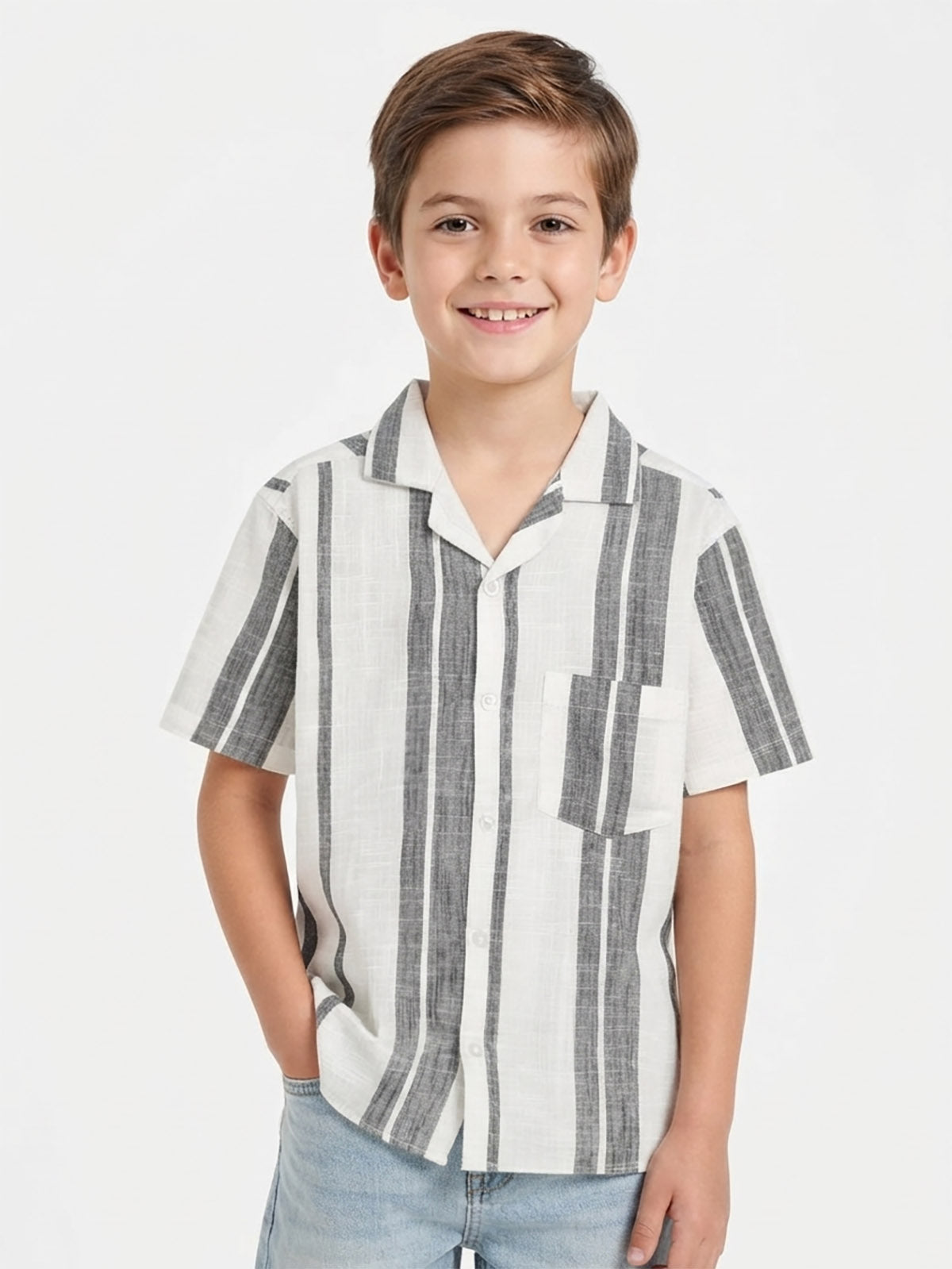 Boys Striped Woven Shirt