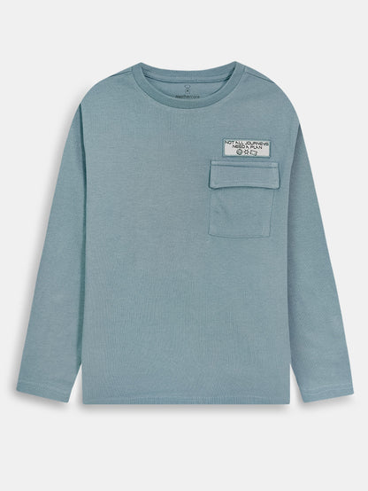 Boys Long Sleeve Teal T-Shirt