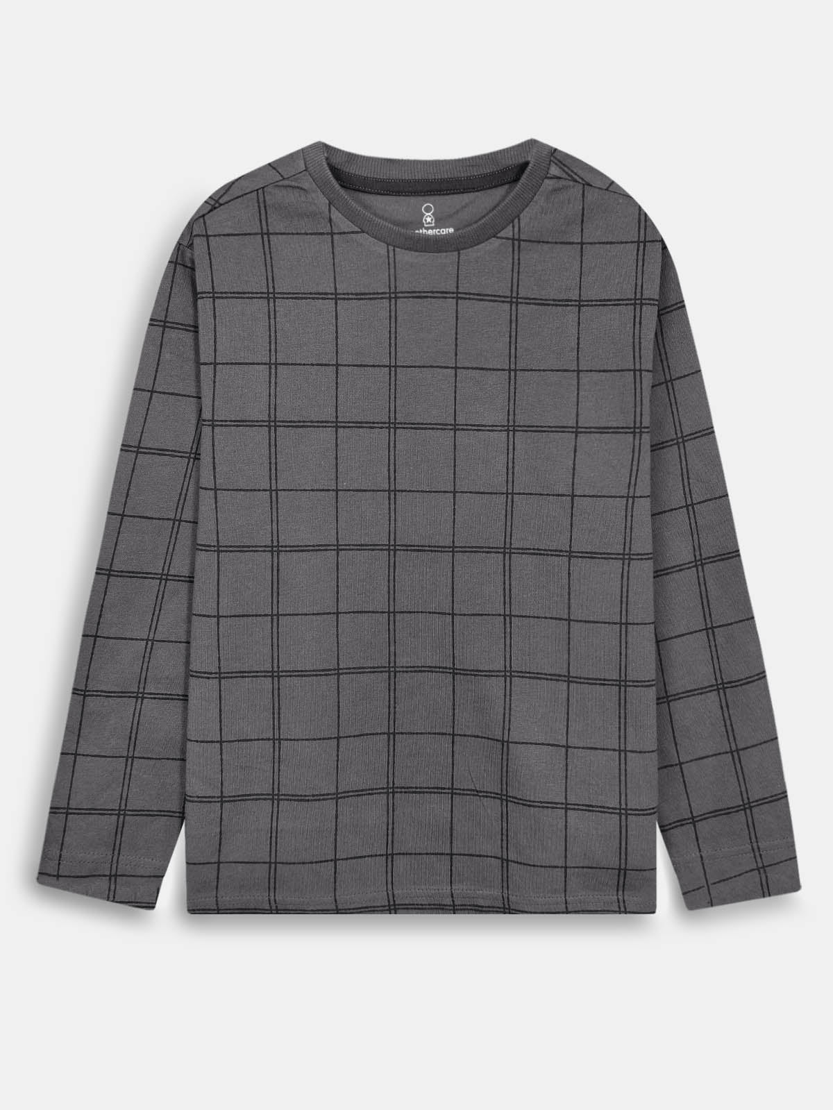 Boys Long Sleeve Grey T-Shirt