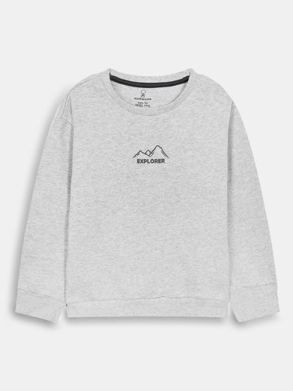 Boys Crew Neck Grey Pullover