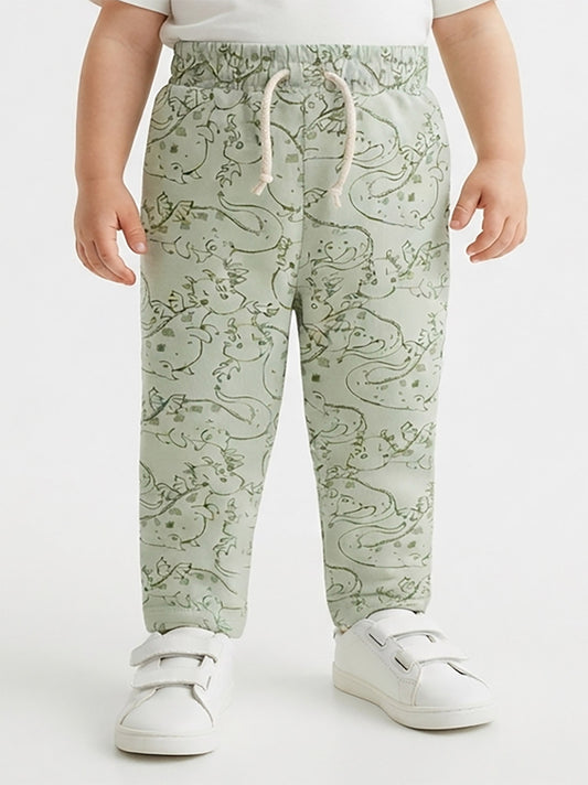Baby Boys Green Sweat Pant