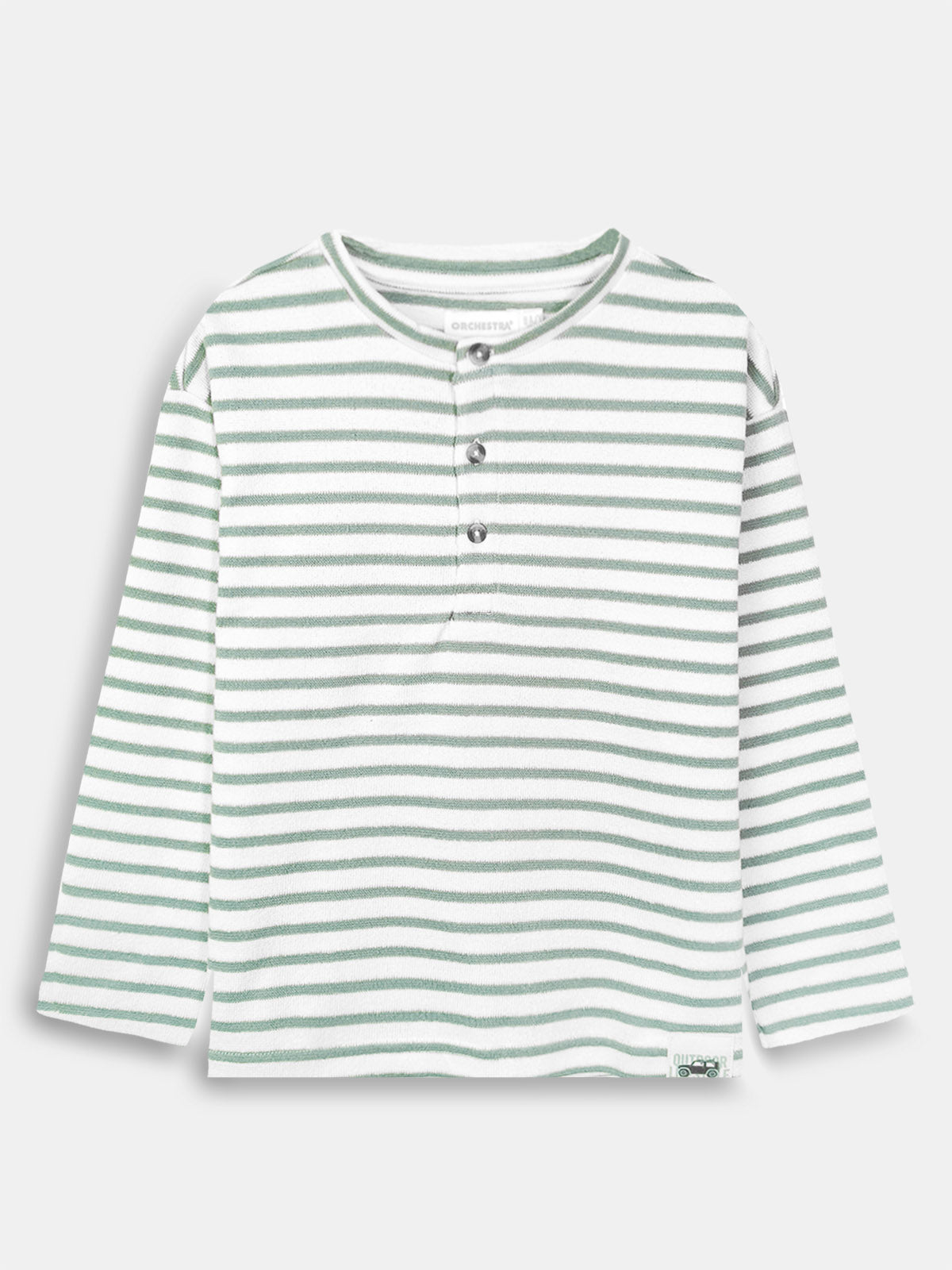 Boys Henley Neck Textured T-Shirt