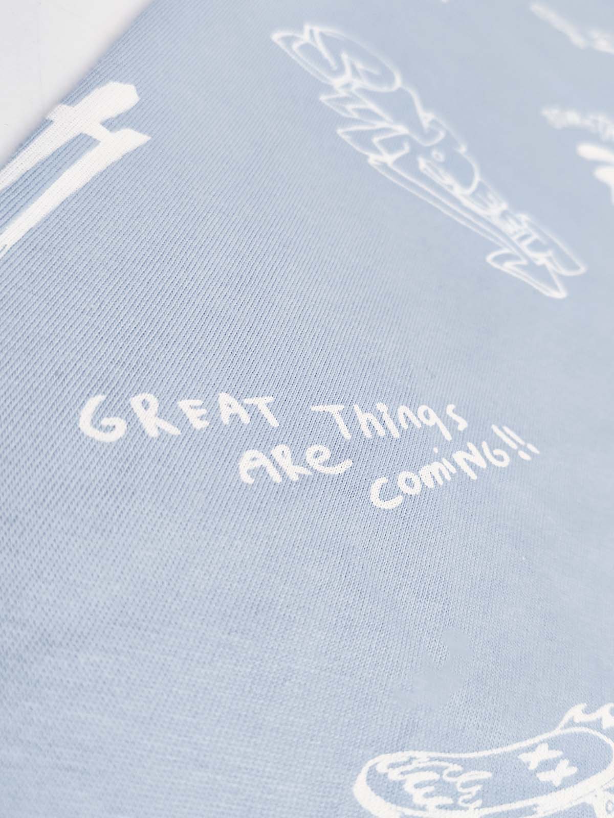 Boys Printed Blue T-Shirt