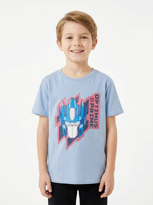 Boys Printed Blue T-Shirt