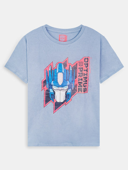 Boys Printed Blue T-Shirt