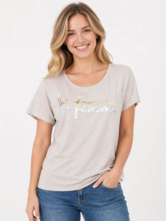 Ladies Viscose Beige Top