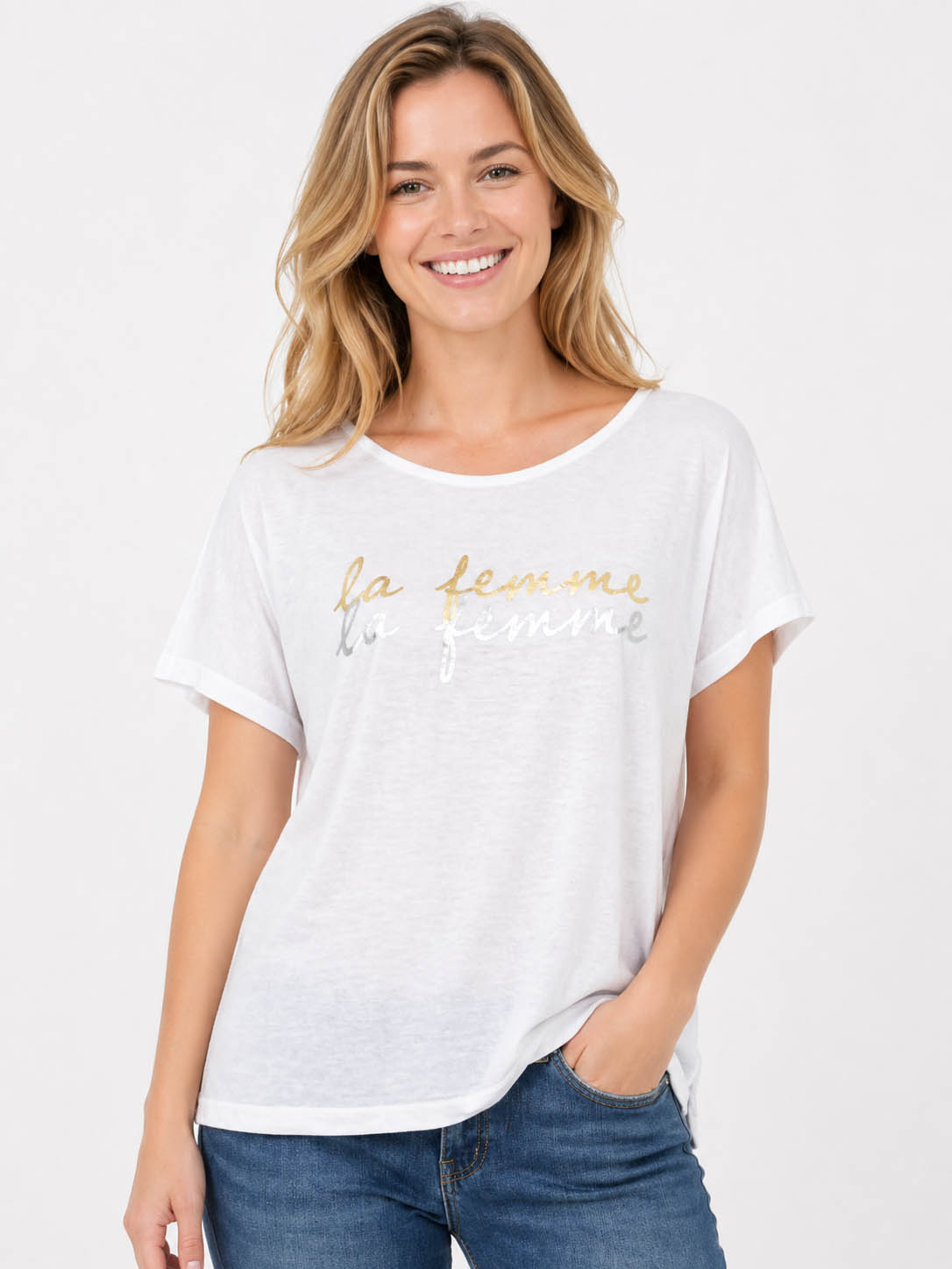 Ladies Viscose White Top