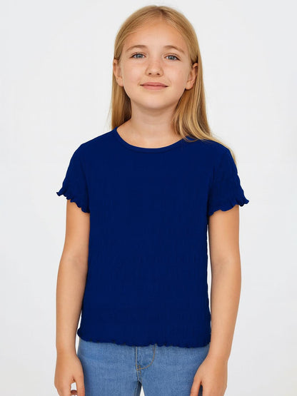Girls Smocked Navy Top