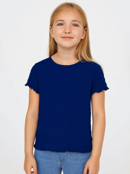 Girls Smocked Navy Top