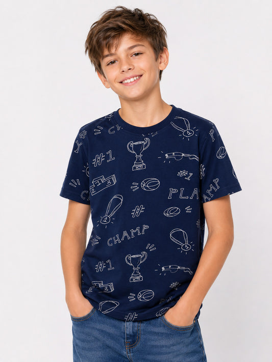 Boys Printed T Shirt