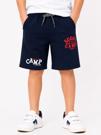 Boys Fleece Knit Navy Shorts