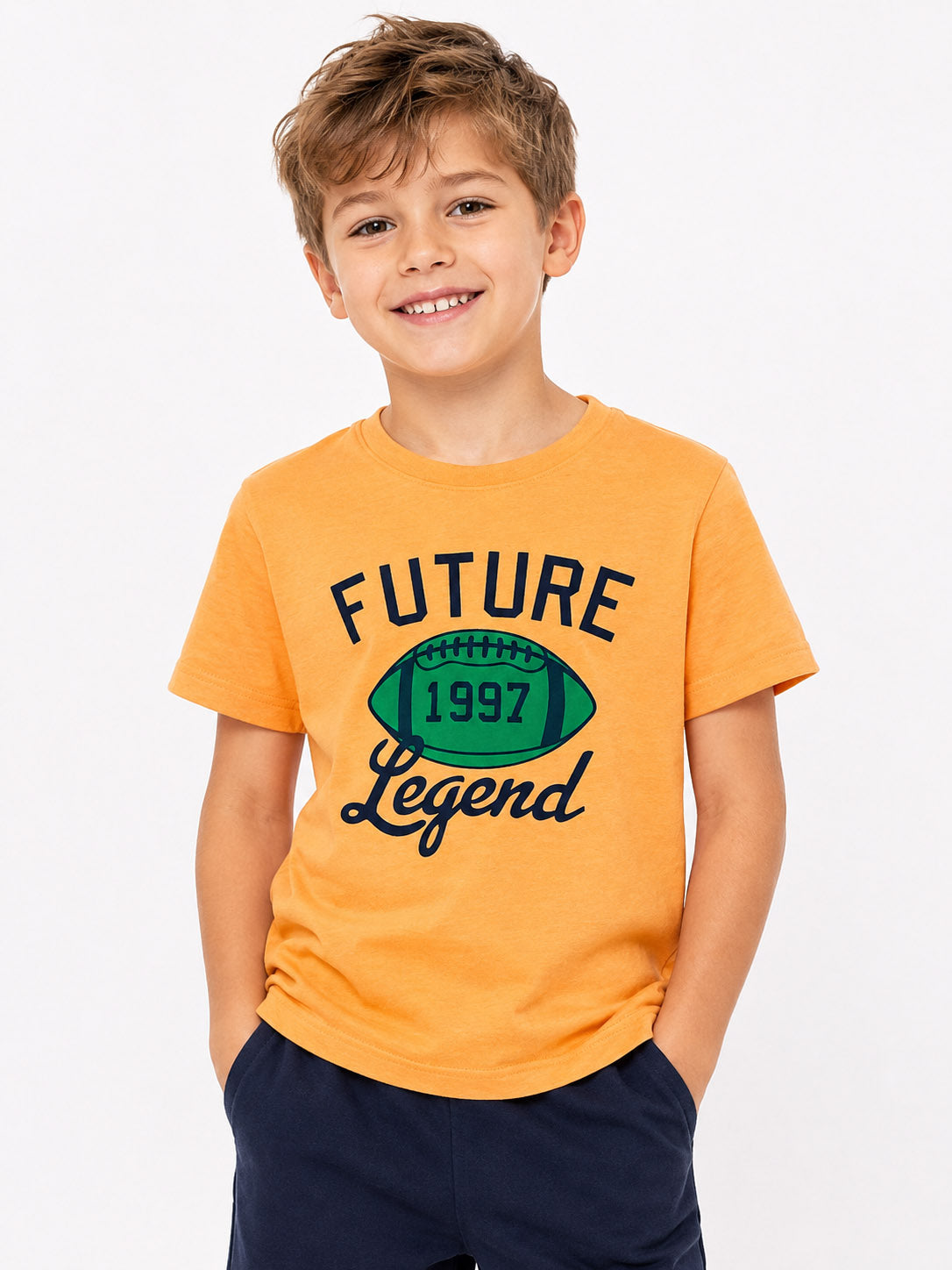 Boys Neon Orannge T Shirt