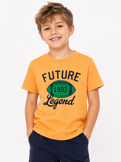 Boys Neon Orannge T Shirt