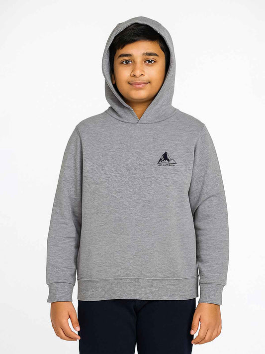 Boys Hooded Pullover Grey Sweatshirt