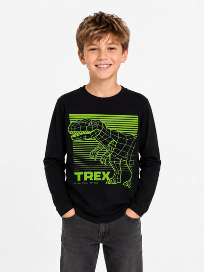 Boys Long Sleeve Printed T-Shirt