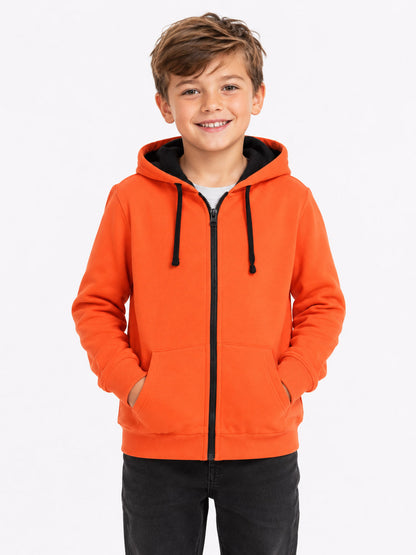 Boys Hooded Full Zipper Sweatshirt