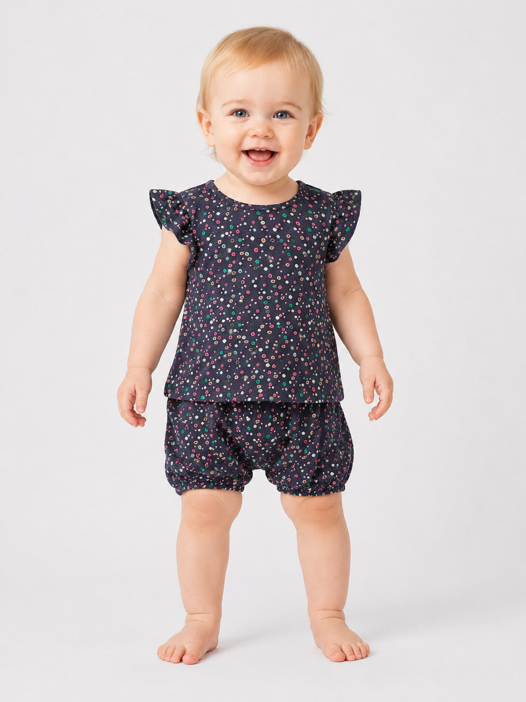 Baby Girls Printed Coverall