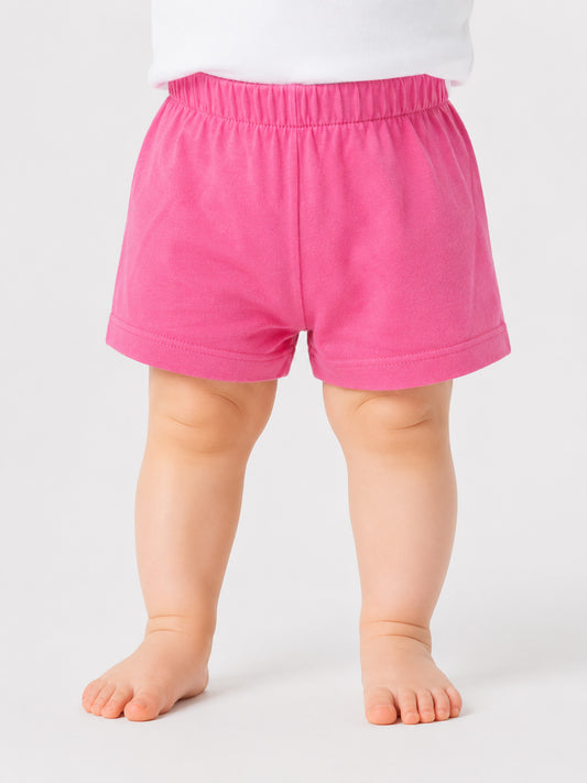 Baby Girls Pink Knit Shorts