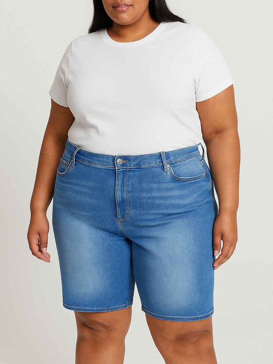 Ladies Oversize Denim Bermuda Short