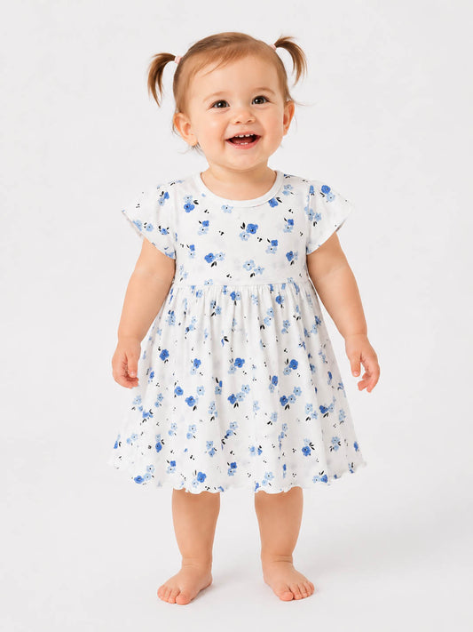 Baby Girls Flower AOP Dress