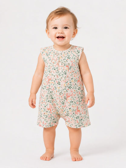 Baby Girls Printed Dungaree