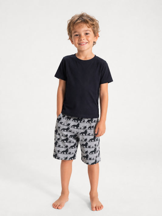 Boys Printed Cropped Pyjama Set
