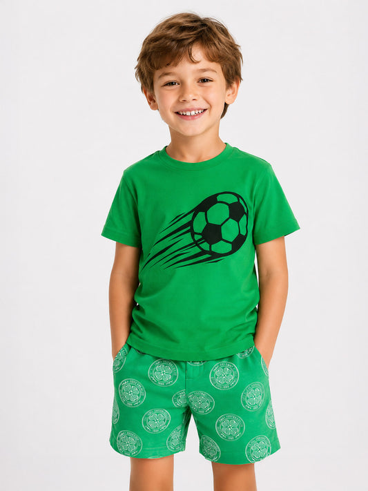 Boys Printed Shorty Set