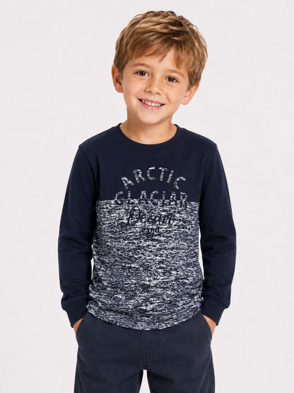 Boys Long Sleeve Navy T Shirt