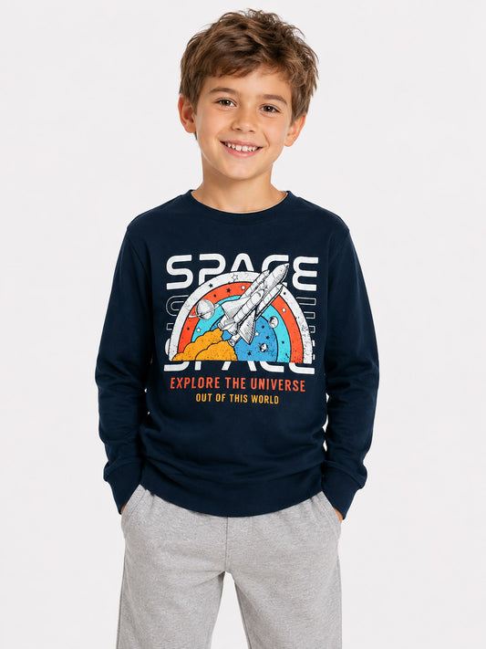 Boys French Terry Pullover Sweatshirt