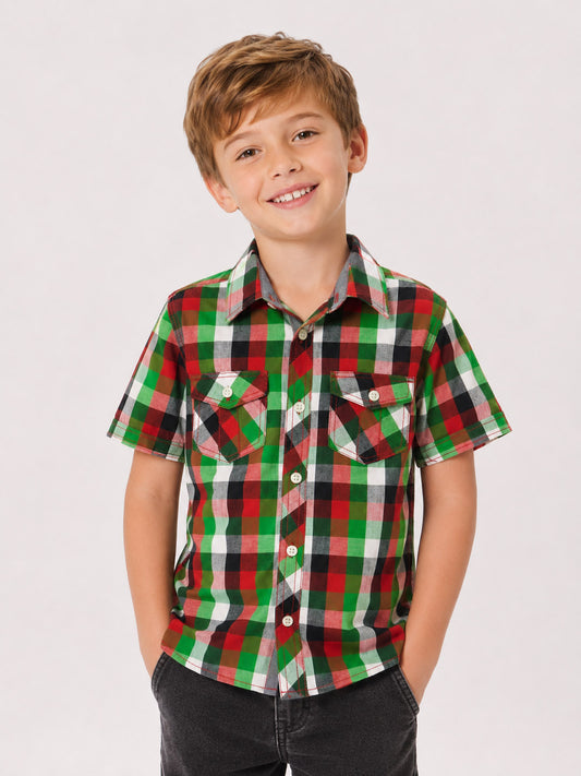 Boys Checked Woven Shirts