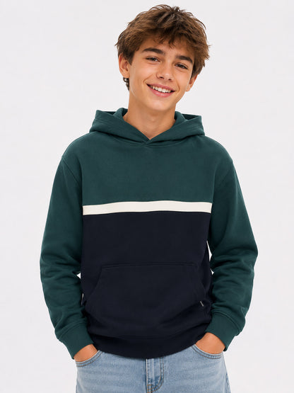 Boys Cut n Sew Fleece Hooded Sweatshirt