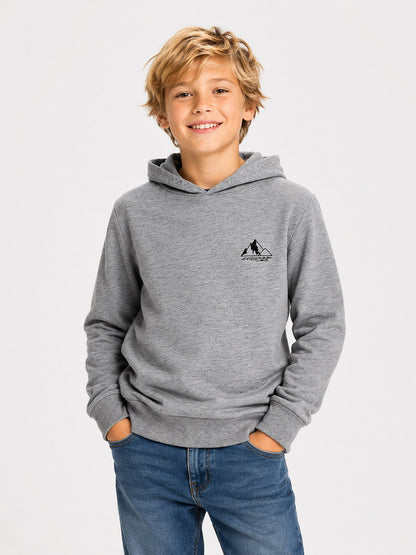 Boys Hooded Pullover Grey Sweatshirt