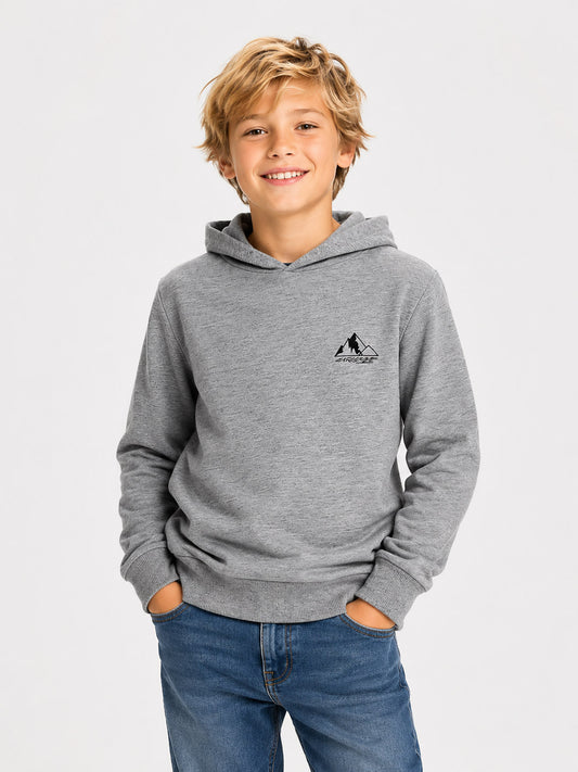 Boys Hooded Pullover Grey Sweatshirt