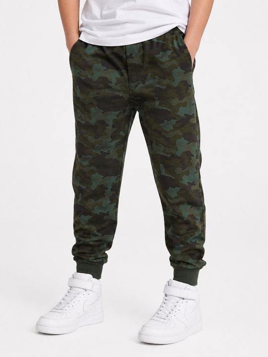 Boys Camo Printed Fleece Jogger
