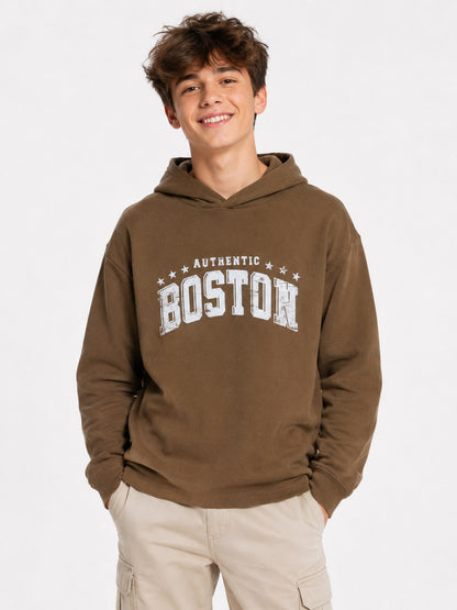 Boys Long Sleeve Hooded T Shirt