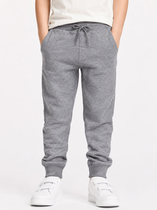 Boys Fleece Grey Melange Jogger