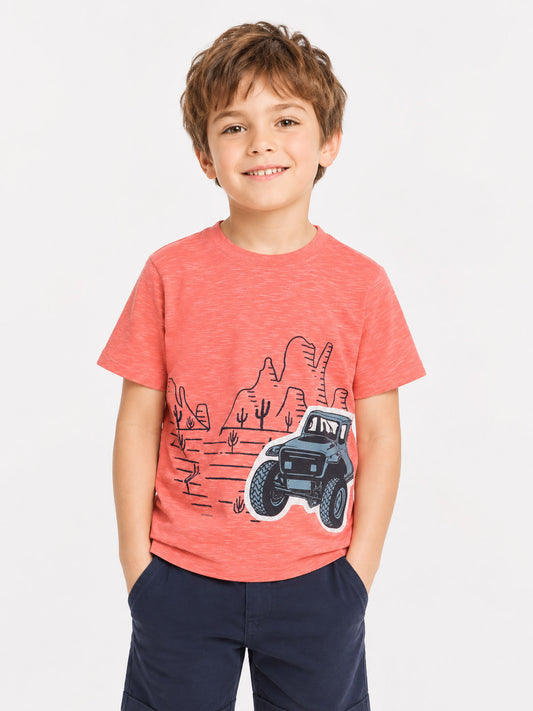 Boys Printed n Applique T-Shirt