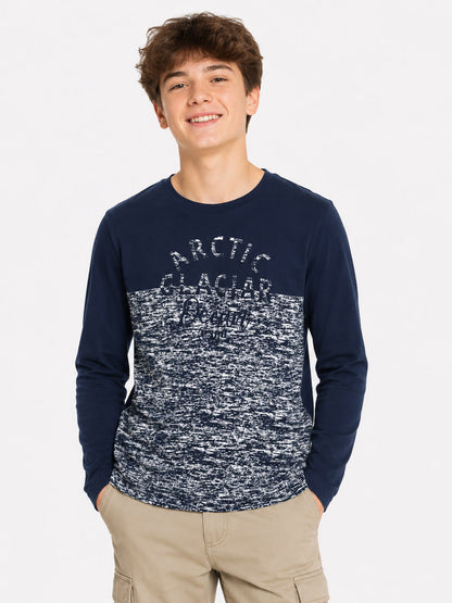 Boys Long Sleeve Navy T Shirt