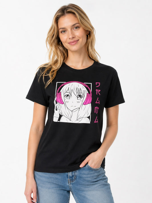 Ladies Anime Printed T Shirt