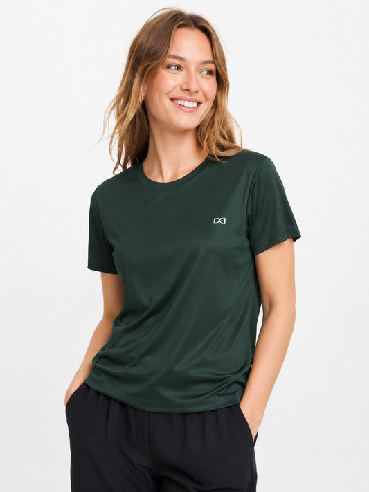 Ladies Stretch Dry Fit Olive T Shirt
