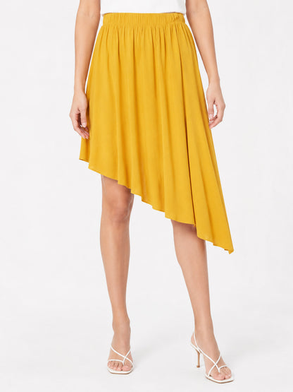 Ladies Viscose Asymmetrical Skirt