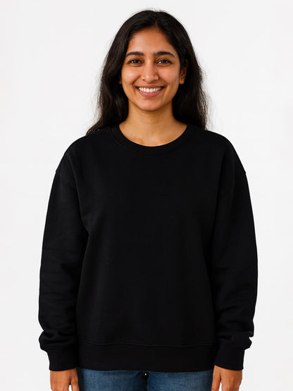 Ladies Black Pullover Sweatshirt