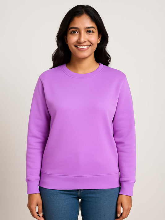 Ladies Lilac Pullover Sweatshirt